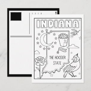Indiana-Farbkollage Postkarte