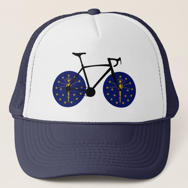 Indiana Flag Cycling Truckerkappe (Vorderseite)
