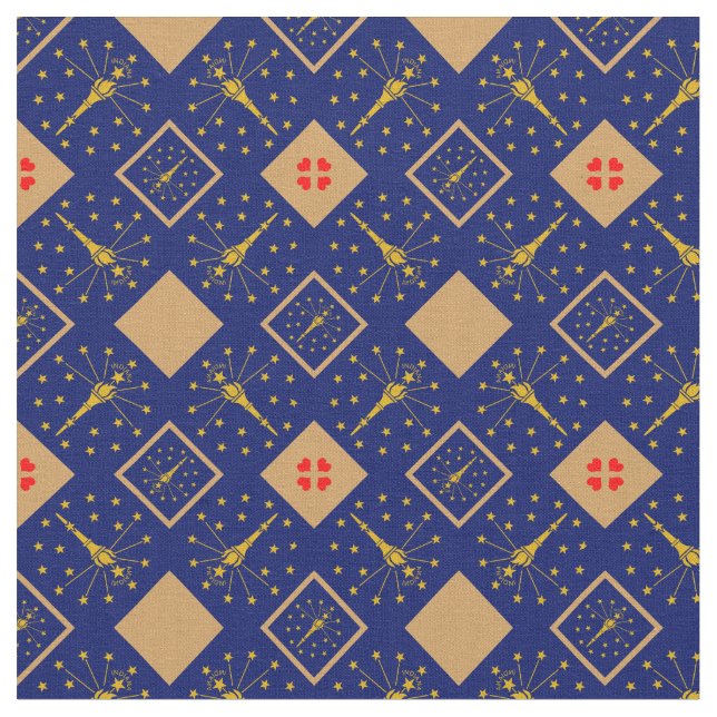 Indiana Flag & Indiana Trendy Fabric /mode Stoff (Nahaufnahme)