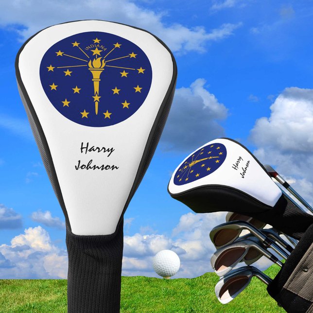 Indiana Flag & Mit Monogramm Golf Clubs decken die Golf Headcover (Von Creator hochgeladen)