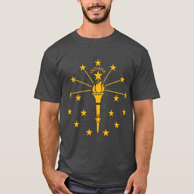 Indiana Flag of State 1 T-Shirt (Vorderseite)