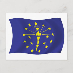 Indiana Flag Postcard Postkarte