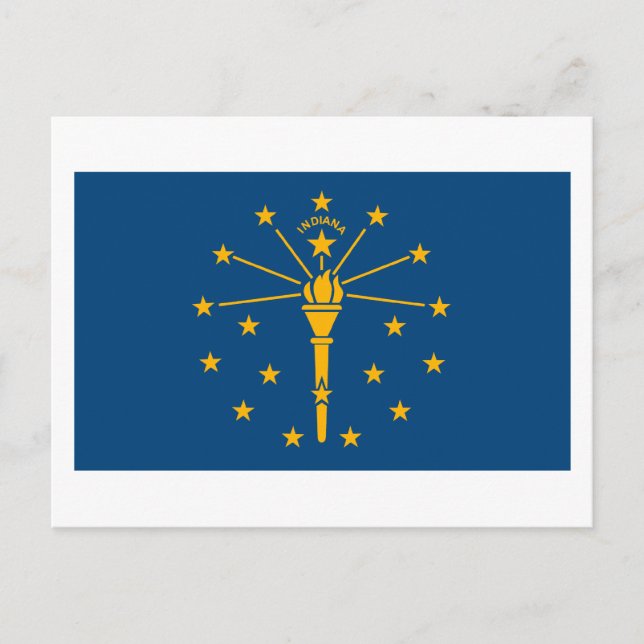 Indiana Flag Postcard Postkarte (Vorderseite)