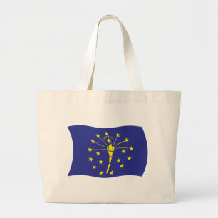 Indiana Flag Tote Bag Jumbo Stoffbeutel