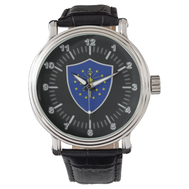 Indiana-Flagge Armbanduhr (Vorderseite)