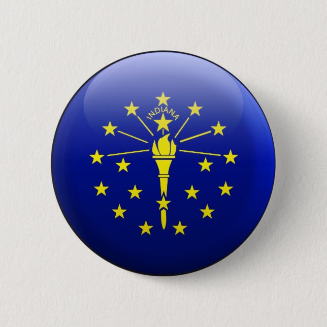 Indiana-Flagge Button (Vorderseite)