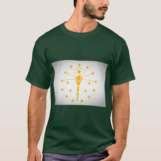 Indiana-Flagge des Staates 2 T-Shirt (Vorderseite)