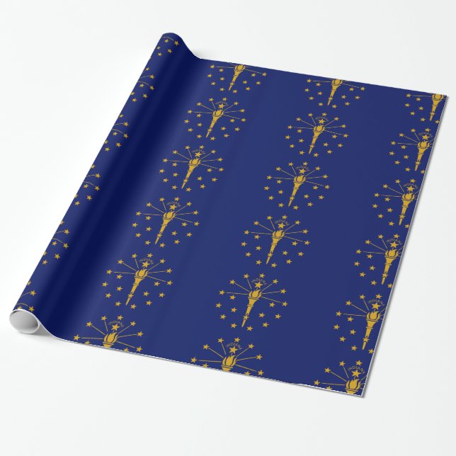 Indiana-Flagge Geschenkpapier (Ungerollt)