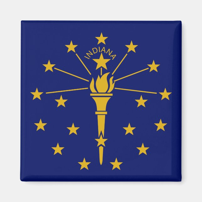 Indiana flagge & Indiana, USA - Urlaub/Sport Magnet (Vorne)