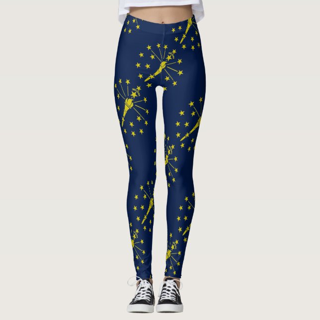 Indiana-Flagge Leggings (Vorderseite)