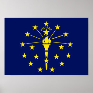 Indiana-Flagge Poster