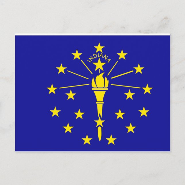 Indiana-Flagge Postkarte (Vorderseite)