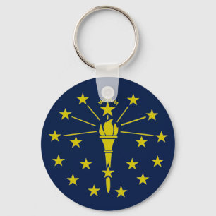 Indiana-Flagge Schlüsselanhänger