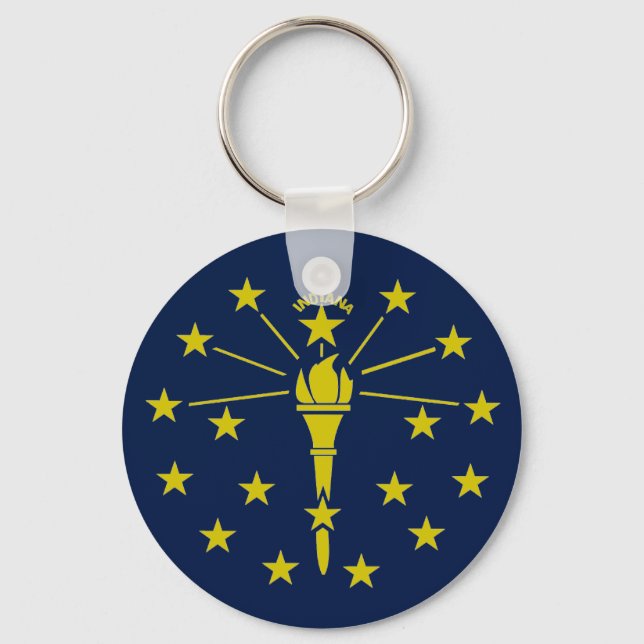 Indiana-Flagge Schlüsselanhänger (Vorderseite)