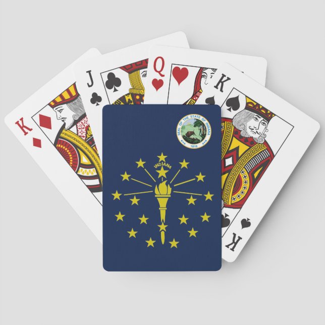 Indiana-Flagge Spielkarten (Rückseite)