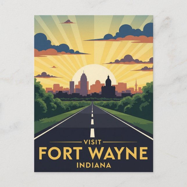 Indiana Fort Wayne Travel Postkarte (Vorderseite)