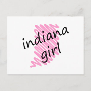 Indiana Girl mit Scribbled Indiana Karte