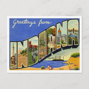 Indiana Grüße aus US-Bundesstaaten Postkarte