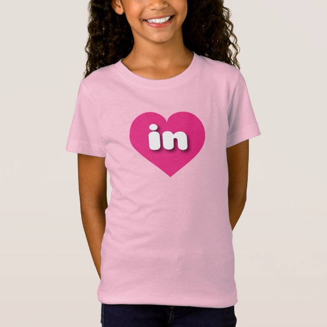 Indiana-Herz - I Liebe T-Shirt (Vorderseite)