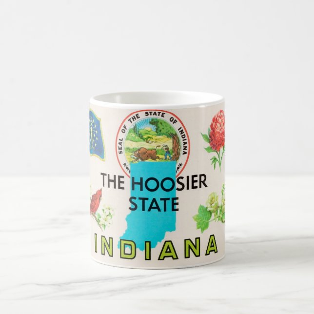 Indiana Hoosier Grußkarte Kaffeetasse (Mittel)