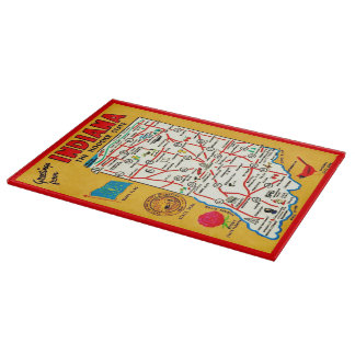 Indiana Hoosier Map Schneidebrett