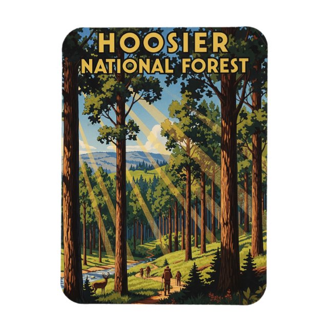 Indiana Hoosier National Forest Travel Magnet (Vertikal)