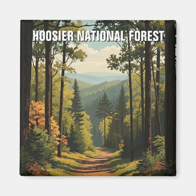 Indiana Hoosier National Forest Travel Magnet (Vorne)