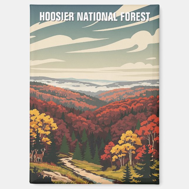 Indiana Hoosier National Forest Travel Magnet (Vorderseite)