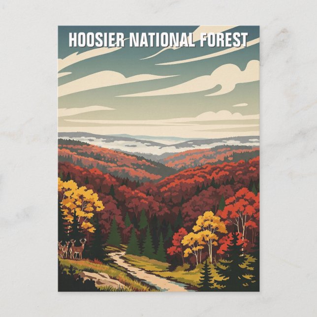 Indiana Hoosier National Forest Travel Postkarte (Vorderseite)