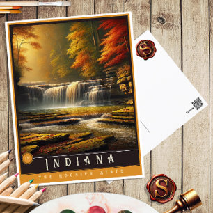 Indiana Hyperrealistische Postkarte des Bundesst