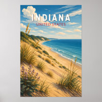 Indiana Illustration Reise Kunst Vintage
