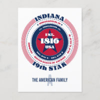 Indiana, Indianapolis, IN, Patriotic, Monogram
