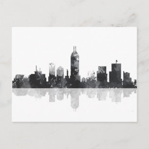 INDIANA, INDIANAPOLIS SKYLINE POSTKARTE