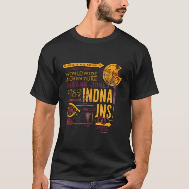 Indiana Jones And The Dial Of Destiny Worldwide Ad T-Shirt (Vorderseite)