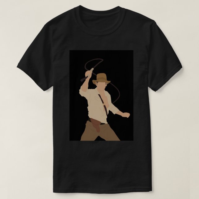 Indiana Jones Illustration Fotografy Print.png T-Shirt (Design vorne)