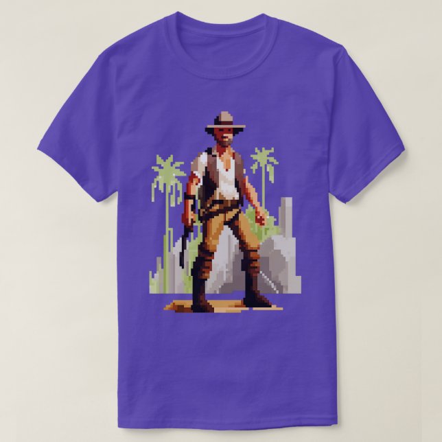 Indiana Jones Pixel Art TShirt 1 (Design vorne)