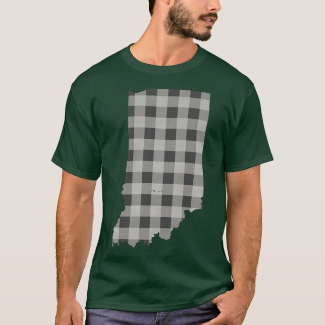 Indiana-Karo in Grau T-Shirt (Vorderseite)