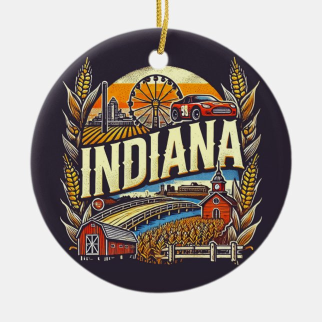 Indiana Keramik Ornament (Vorne)