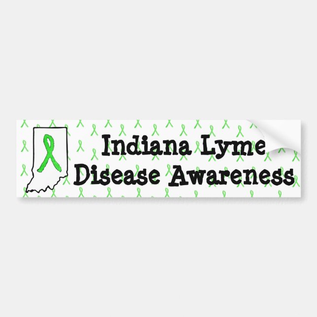 Indiana Lyme Disease Awareness Autoaufkleber (Vorne)