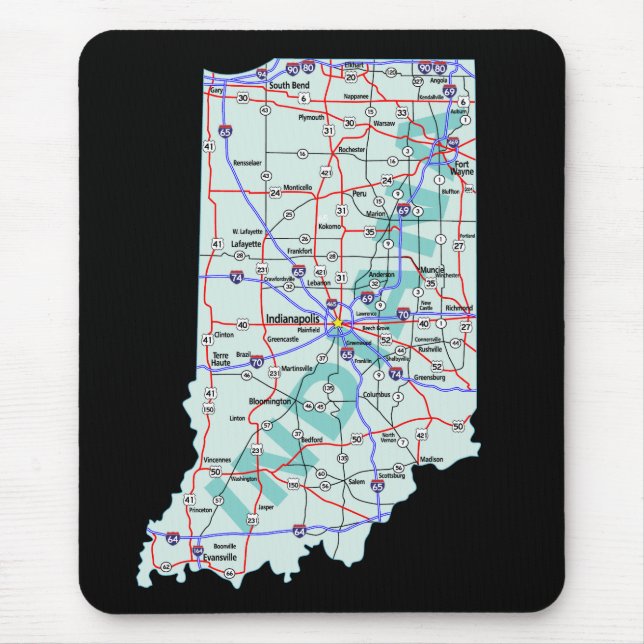 Indiana Map Mousepad (Vorne)