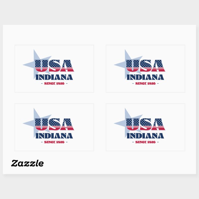 Indiana My Zuhause Staat Sticker (Blatt)