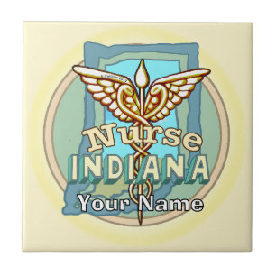 Indiana Nurse Caduceus Fliese