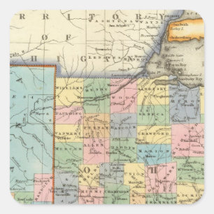 Indiana, Ohio Quadratischer Aufkleber