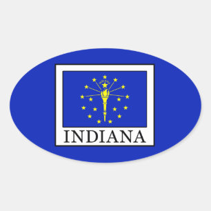 Indiana Ovaler Aufkleber