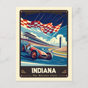 Indiana Patriotischer Geist Vintage Postkarte