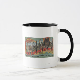 Indiana, Pennsylvania - große Buchstabe-Szenen Tasse