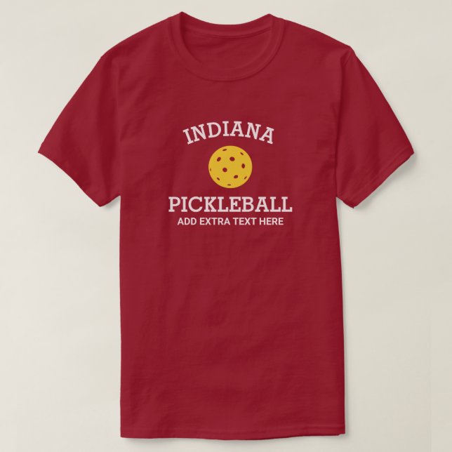 Indiana Pickleball Add Club Partner Name Custom T-Shirt (Design vorne)
