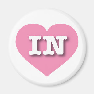 Indiana Pink - Herz - I Liebe IN Magnet