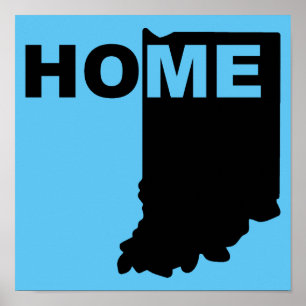 Indiana Poster Schild für Zuhause außerhalb des St