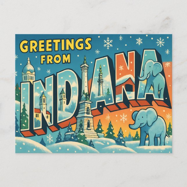INDIANA Postkarte (Vorderseite)